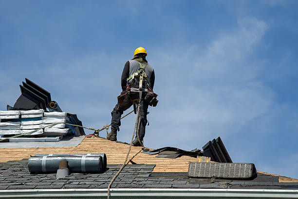 Professional Gutter Installation technician working in Hamlin, NY